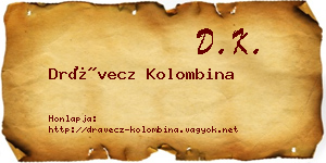 Drávecz Kolombina névjegykártya
